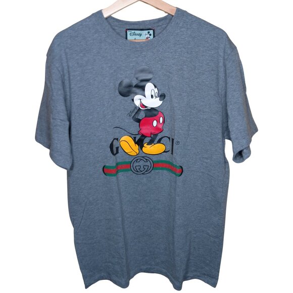 GUCCI X Disney Mickey Gray Tee Like New Small Oversize Relaxed Fit Unisex - Picture 2 of 7